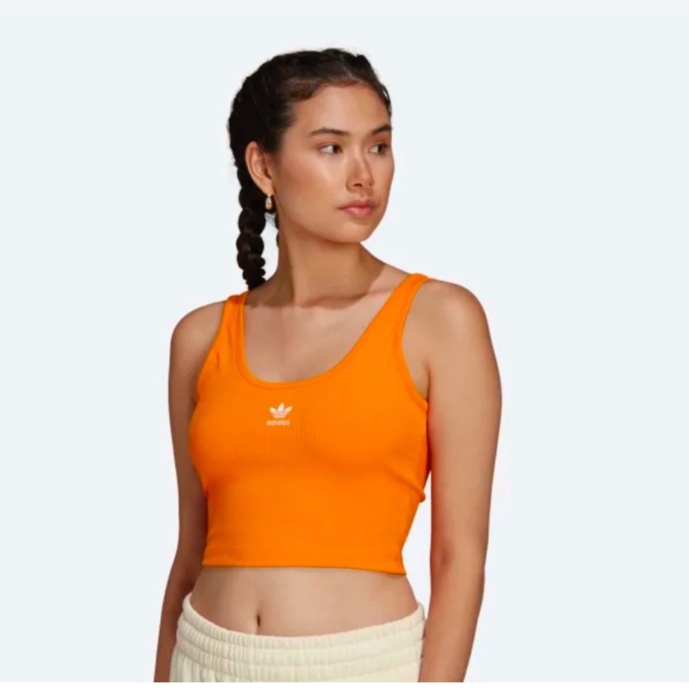 Adidas Orange Cropped Tank